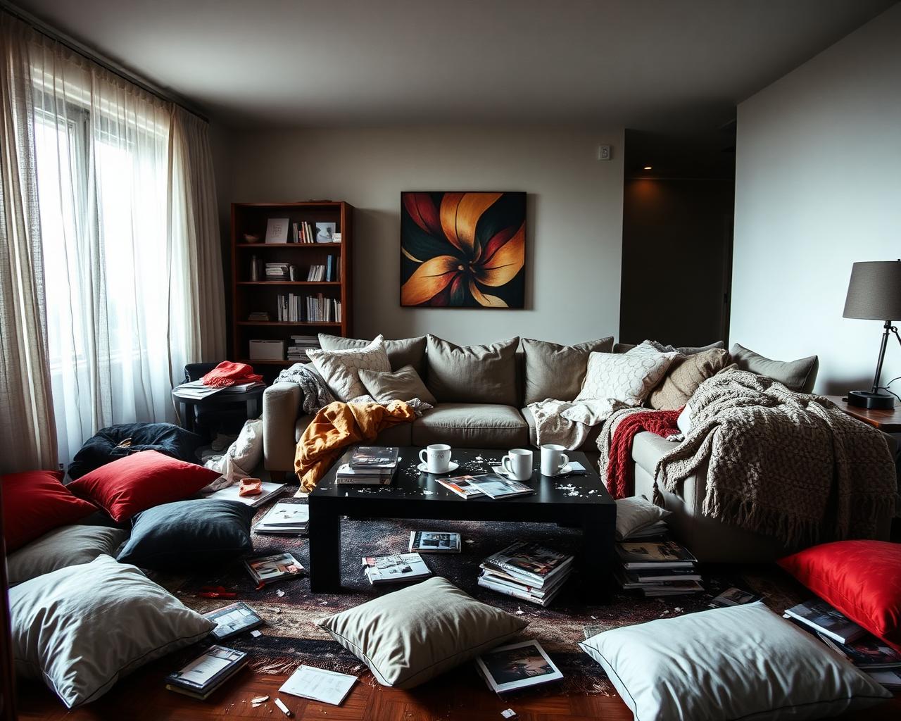 Living room refresh — before NEOMOLY clean